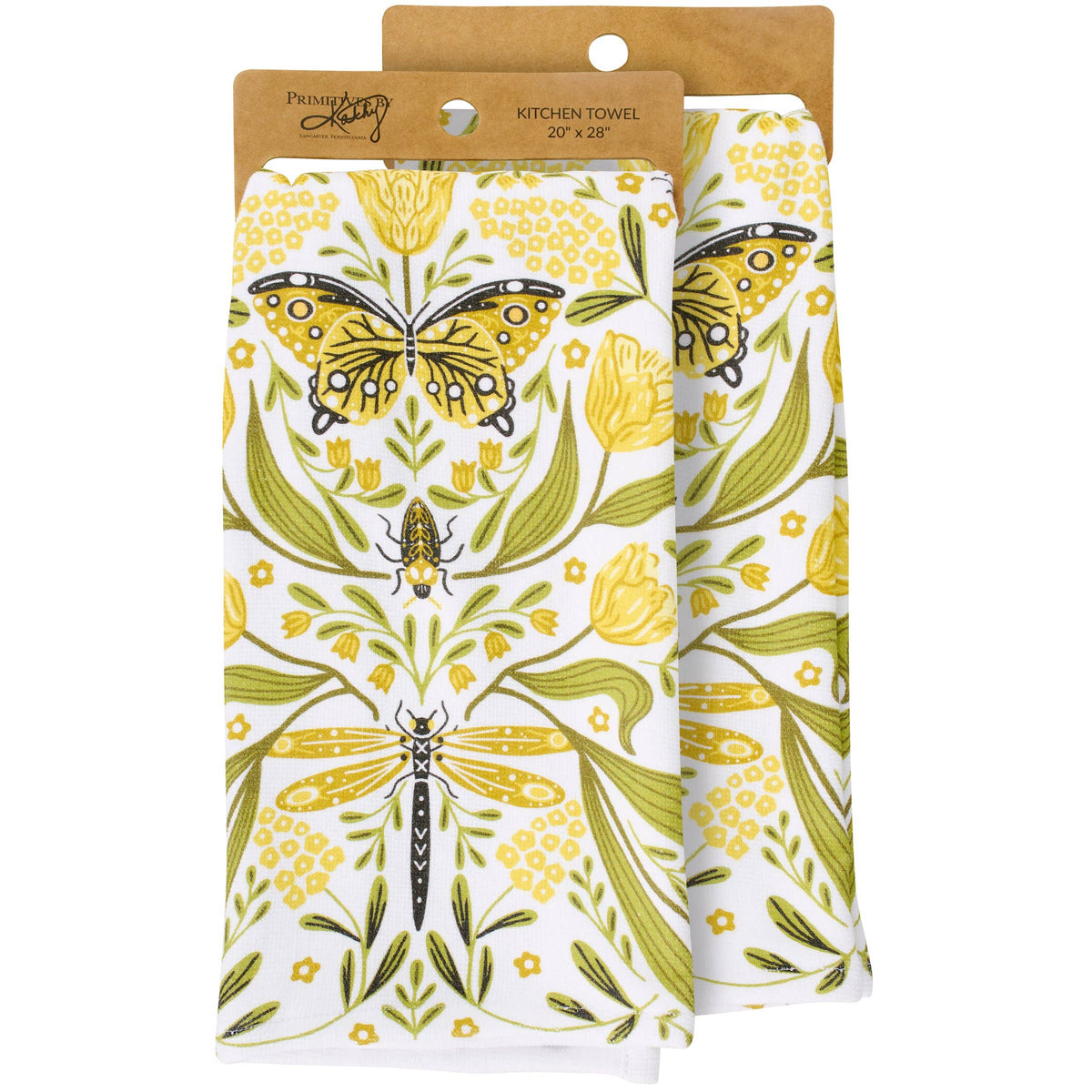Golden Dragonfly Kitchen Towel