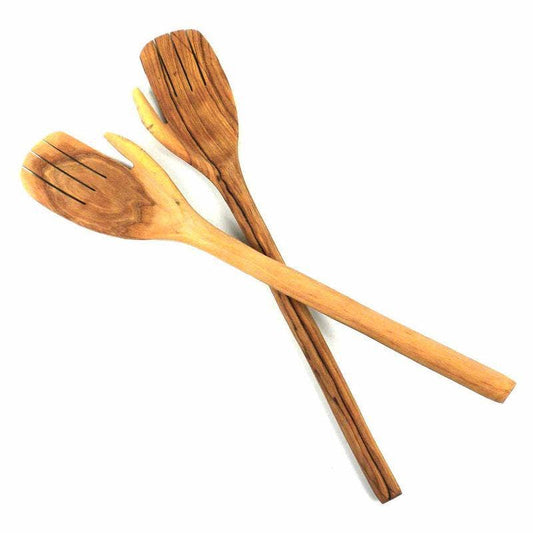 Olive Wood Serving Set, Extra - Large Helping Hands
