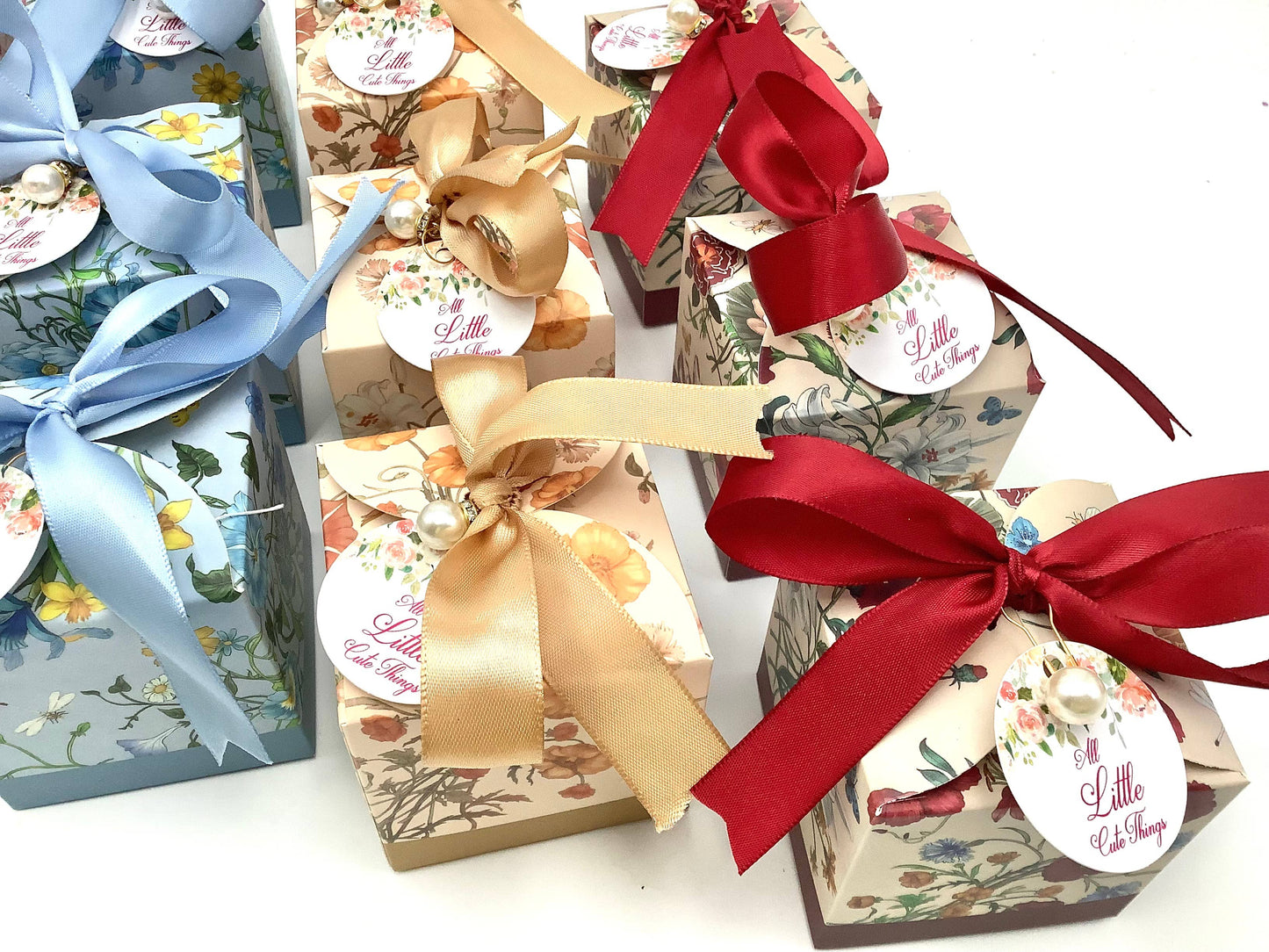 Beautiful Floral Tea Box. Black Tea with Rose Petals Teabag