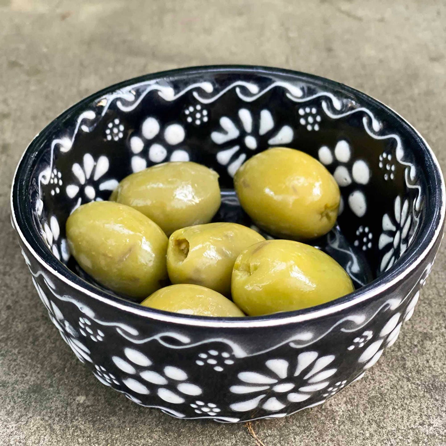 Encantada Handmade Pottery Salsa/Dip Bowl, Ink