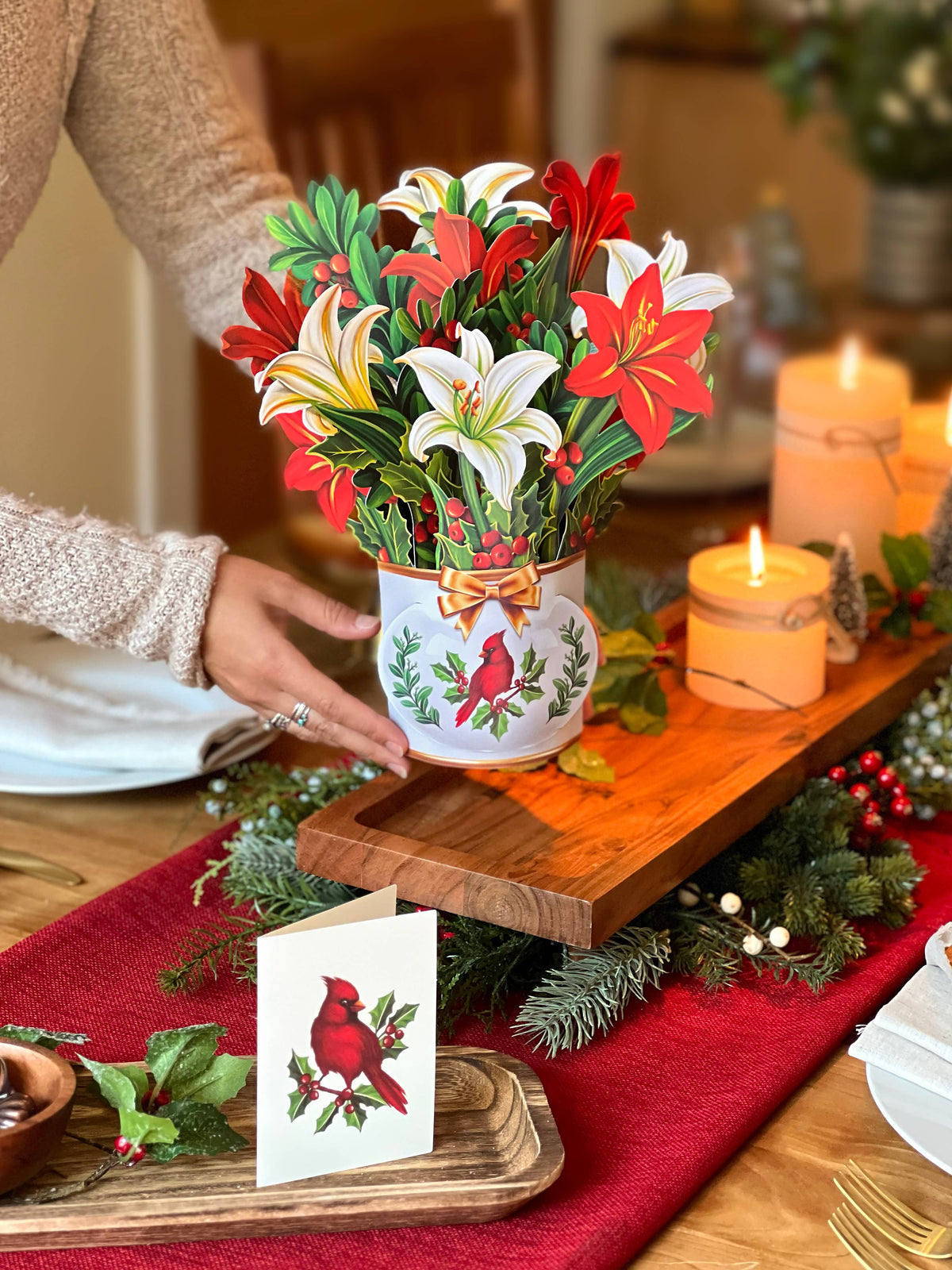 Winter Joy Pop up holiday Greeting Card