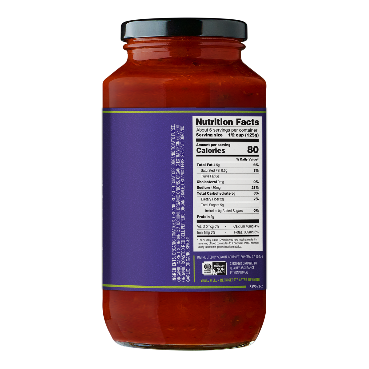 Organic Seven Veggie Pasta Sauce