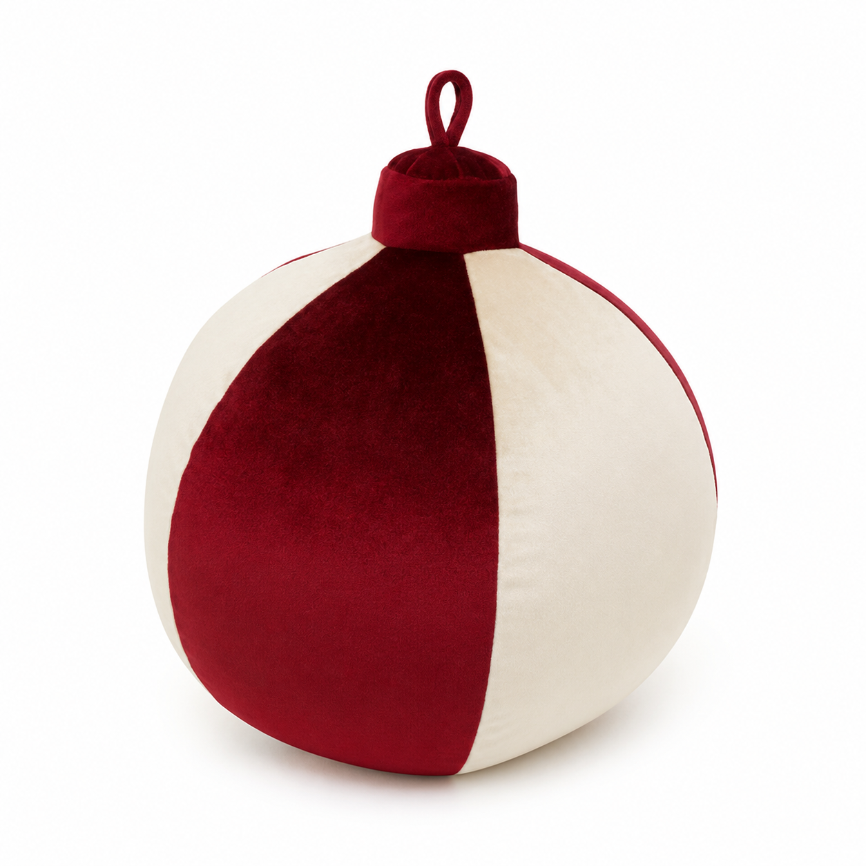 12" Classic Velvet Christmas Ornament Round Throw Pillow