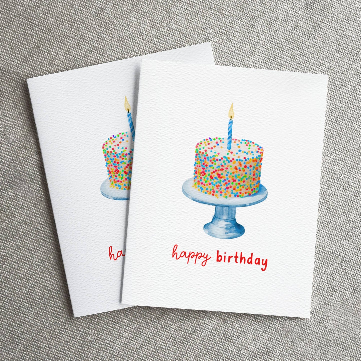 Confetti Cake Card, Happy Birthday Card