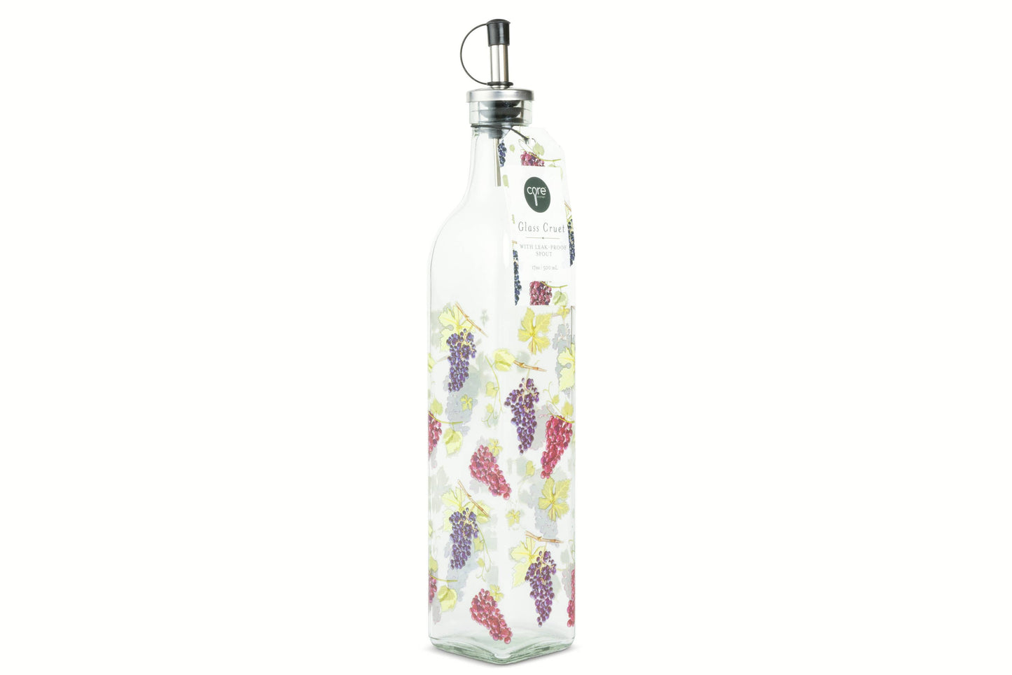 500ml Printed Glass Cruet - Grape Vines