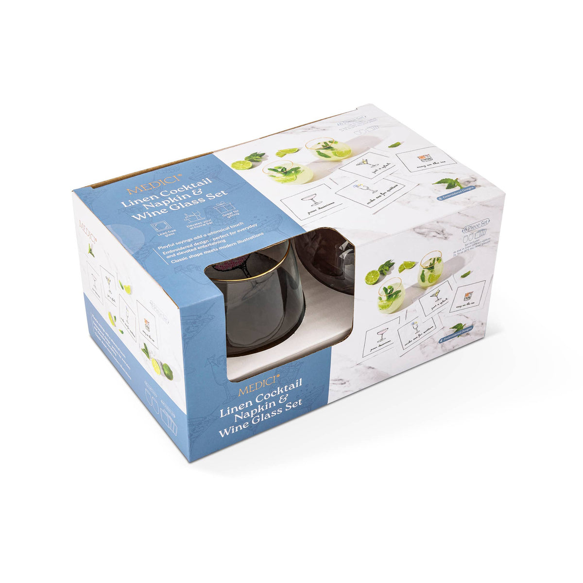 16oz Wine and Napkin Set