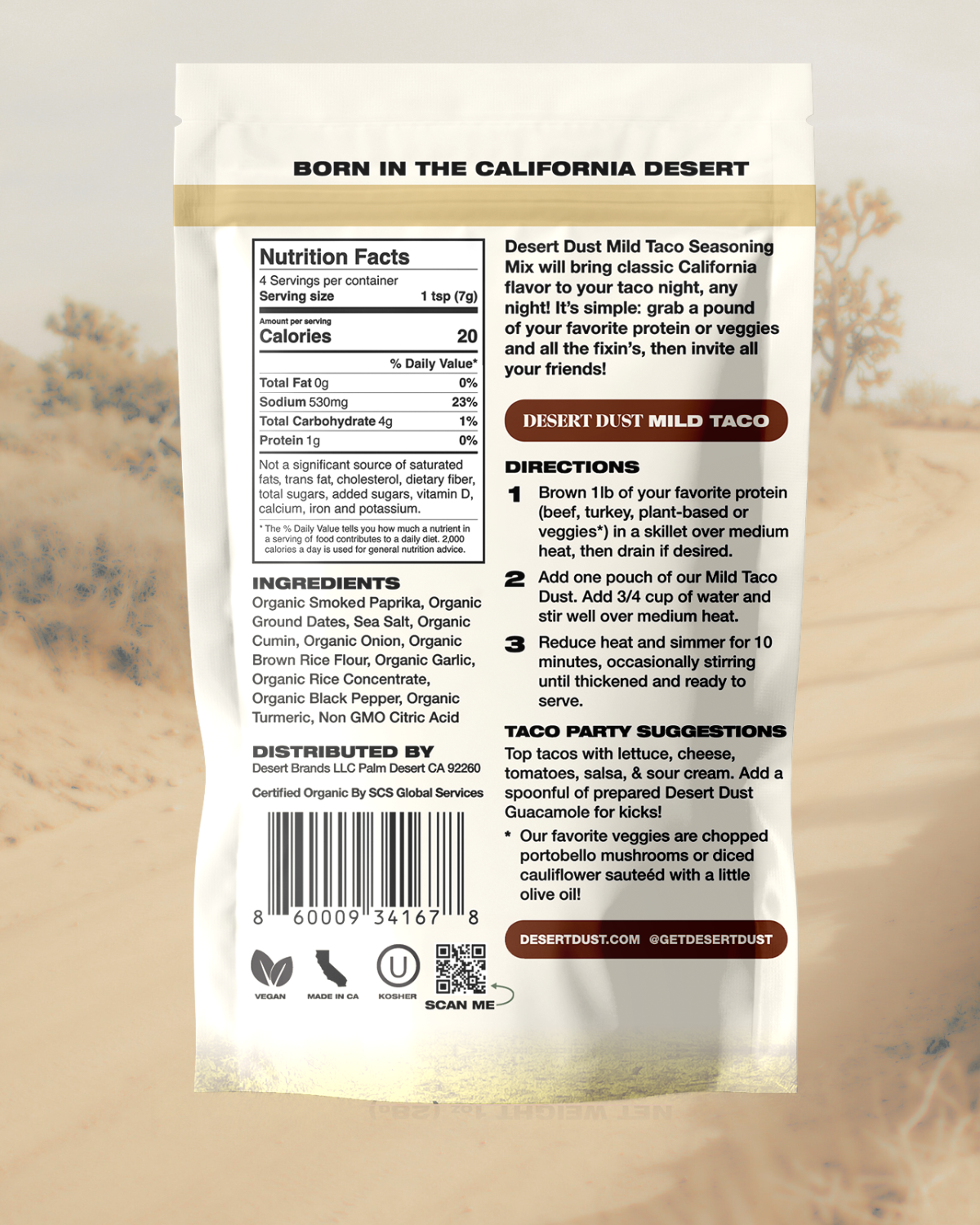Desert Dust Mild Taco Seasoning