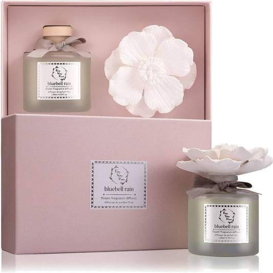 Marigold Ceramic Flower Diffuser Gift Set - Bluebell Rain