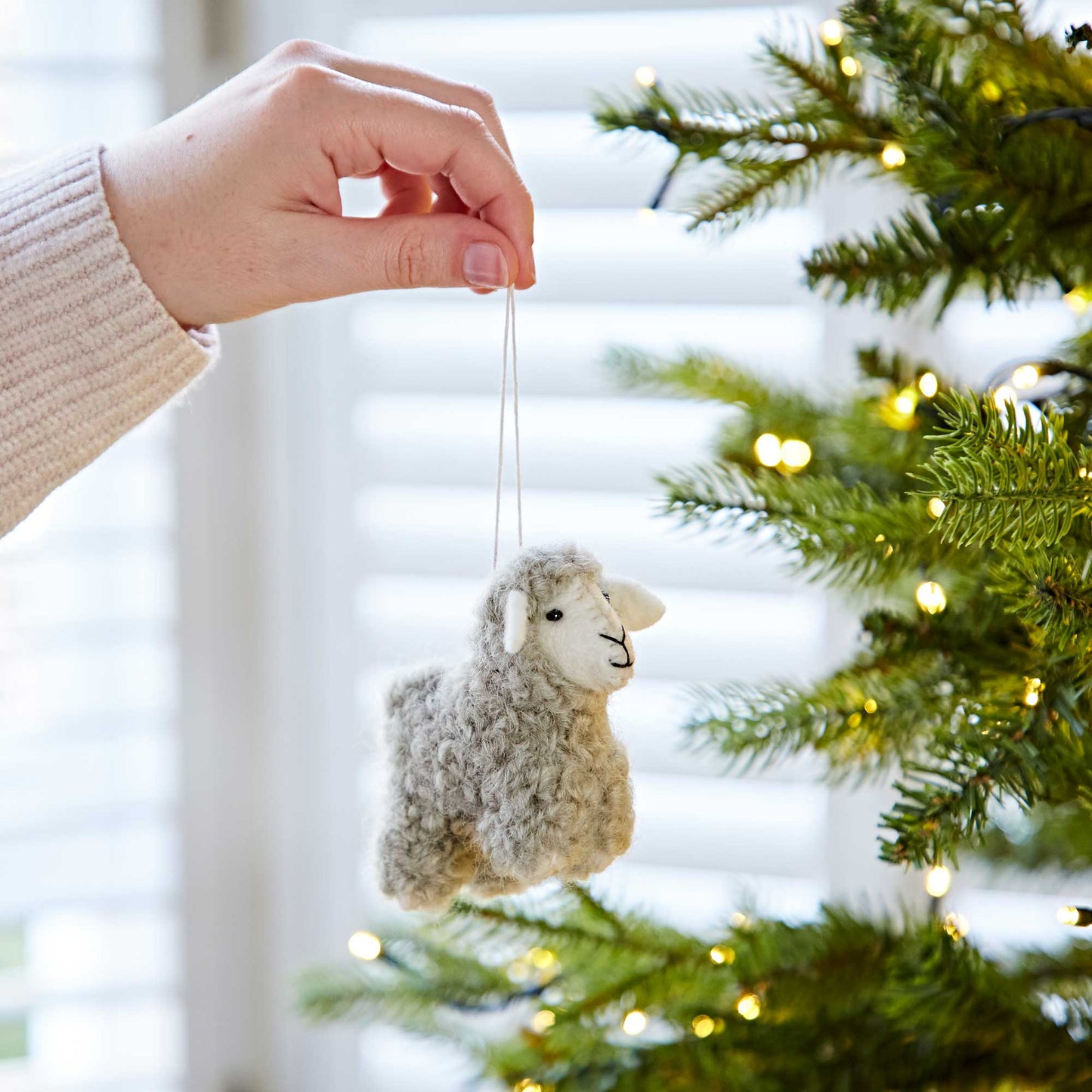 Felt Sheep Christmas Decoration