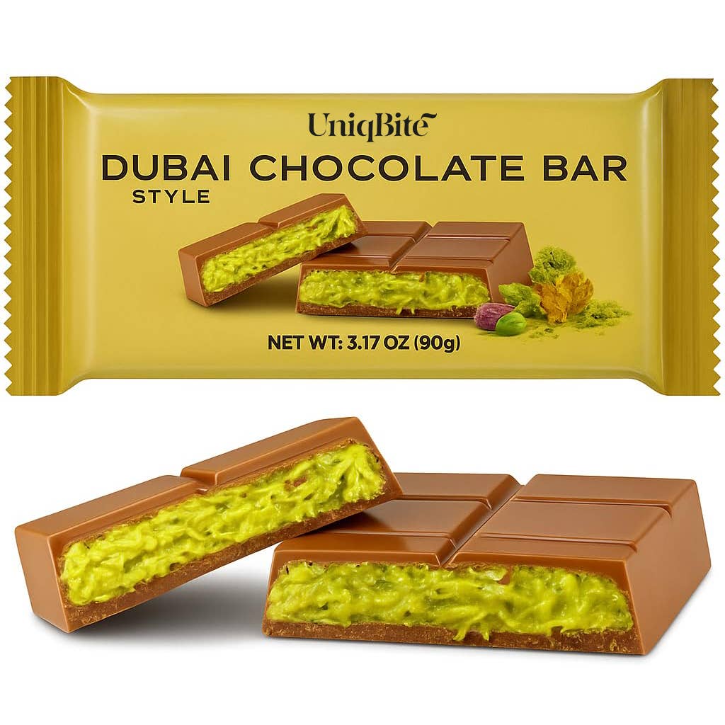 UniqBite Viral Dubai Chocolate Bar | 3.17oz (90g)