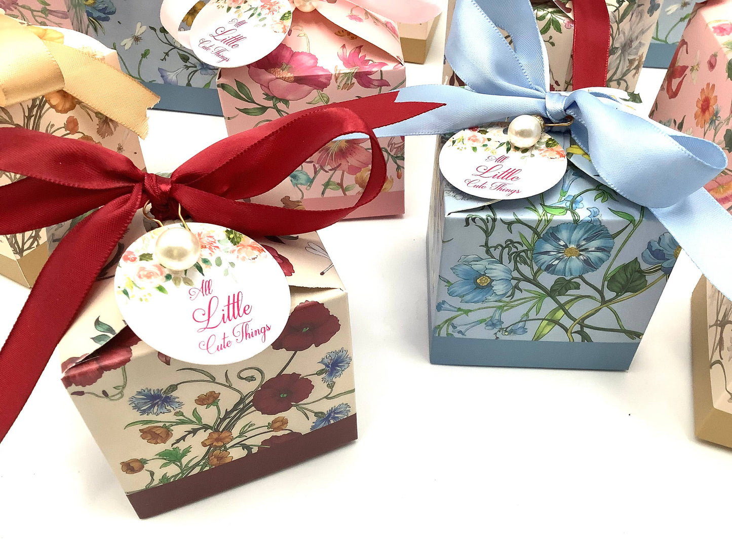 Beautiful Floral Tea Box. Black Tea with Rose Petals Teabag