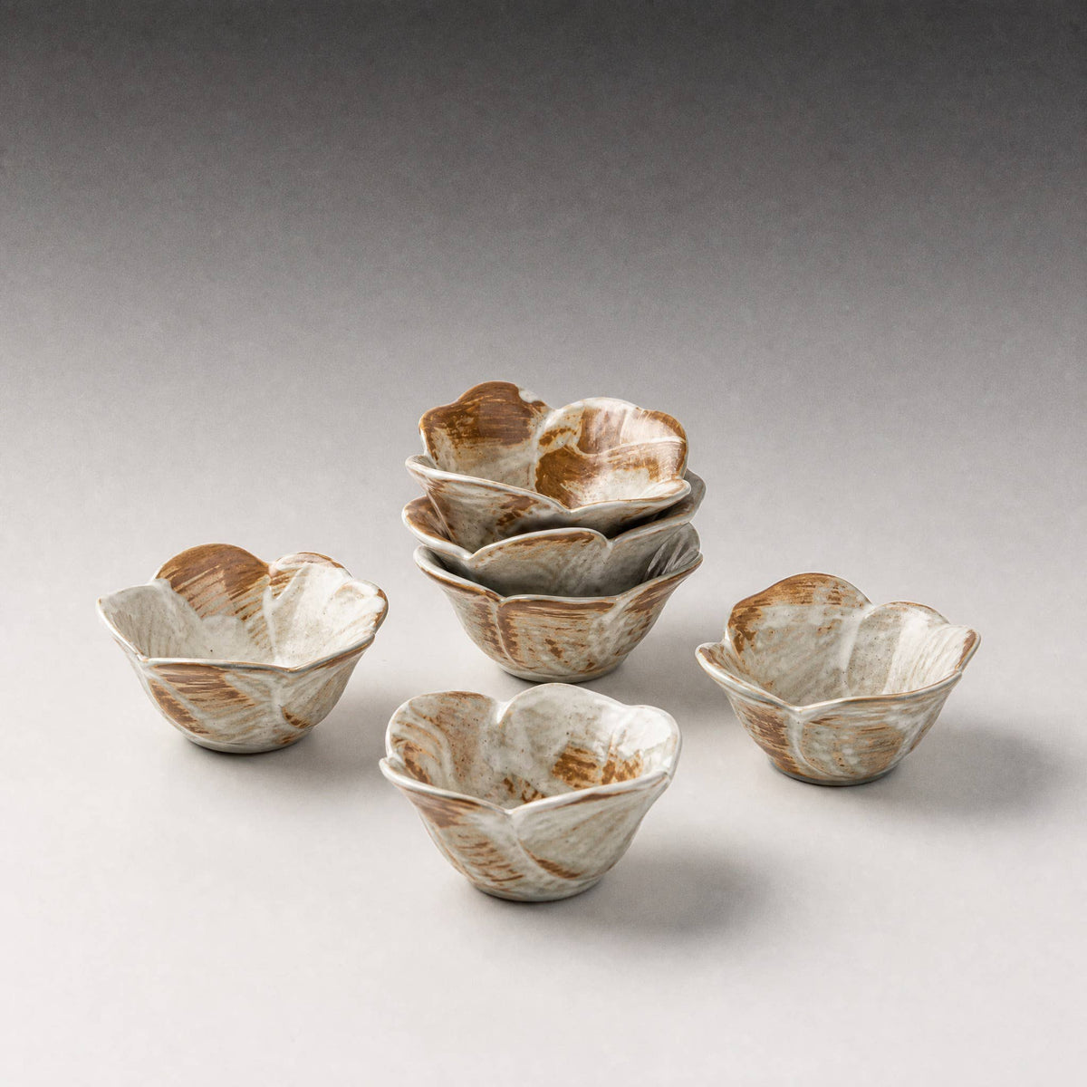 Reactive Glaze Floral Ceramic Sauce Dish