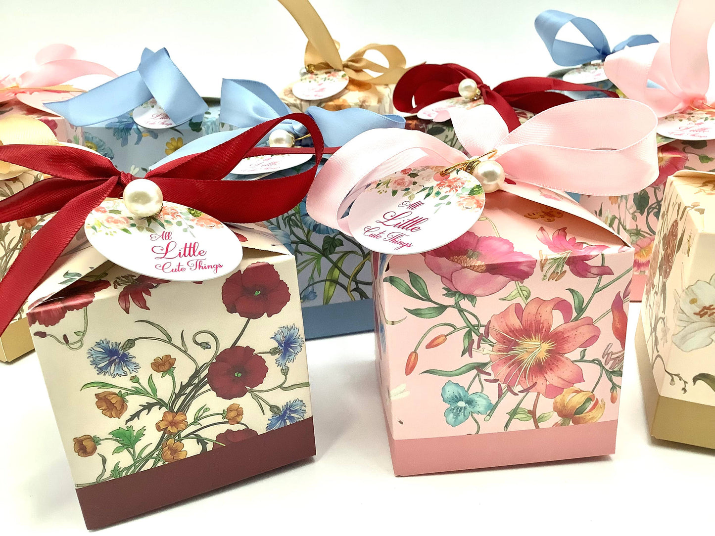 Beautiful Floral Tea Box. Black Tea with Rose Petals Teabag