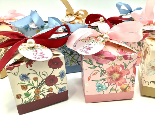 Beautiful Floral Tea Box. Black Tea with Rose Petals Teabag
