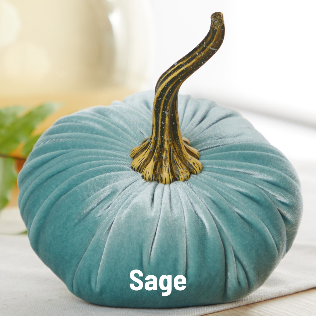 Pumpkin Large Velvet, Fall Decor, Shelf Sitter, Tablescape