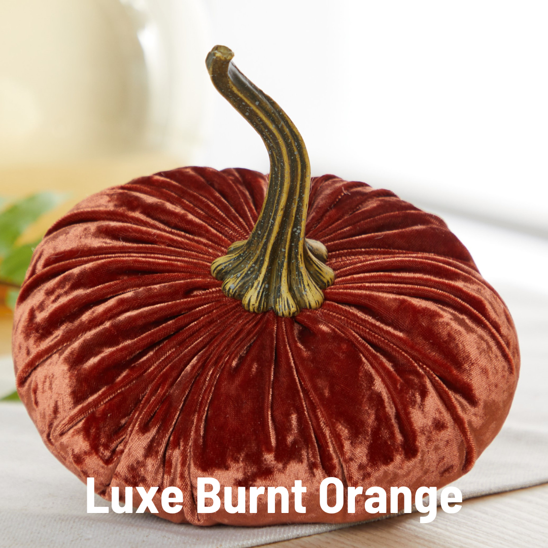 Pumpkin Large Velvet, Fall Decor, Shelf Sitter, Tablescape