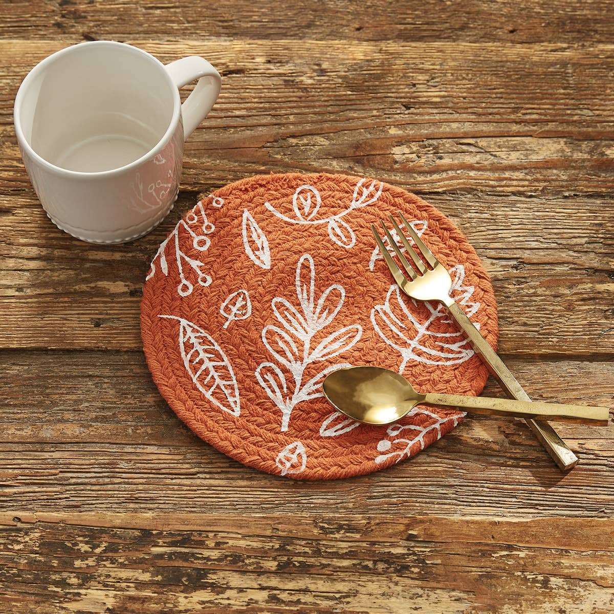 Leaf Round Trivet Sienna