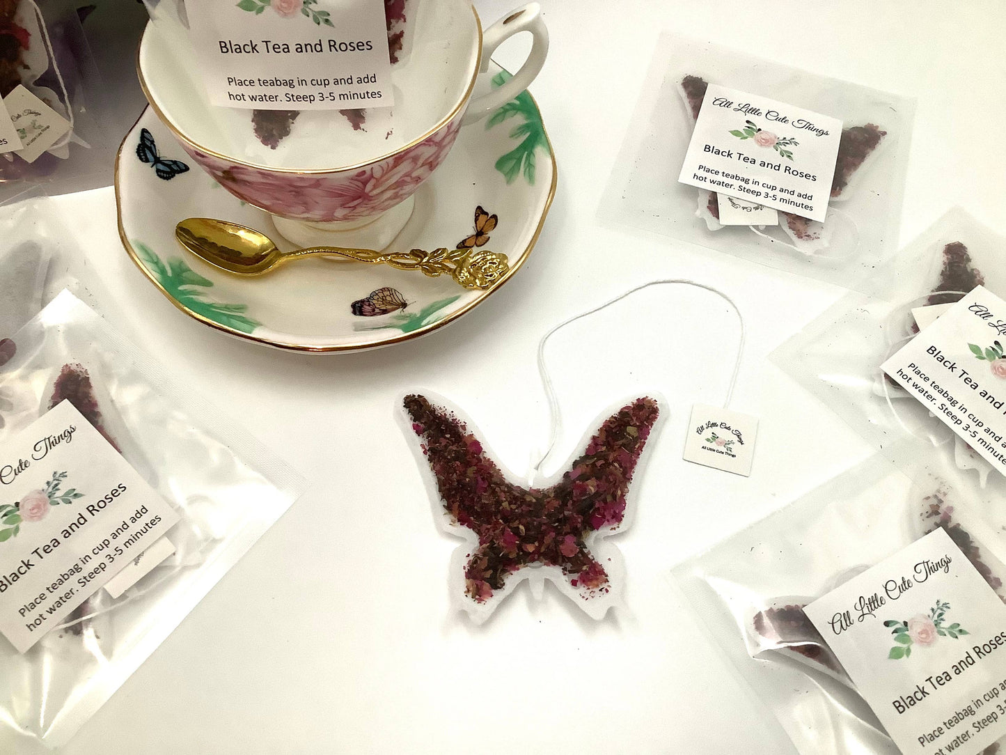 Butterfly Black Tea and Roses All Little Cute Things packet