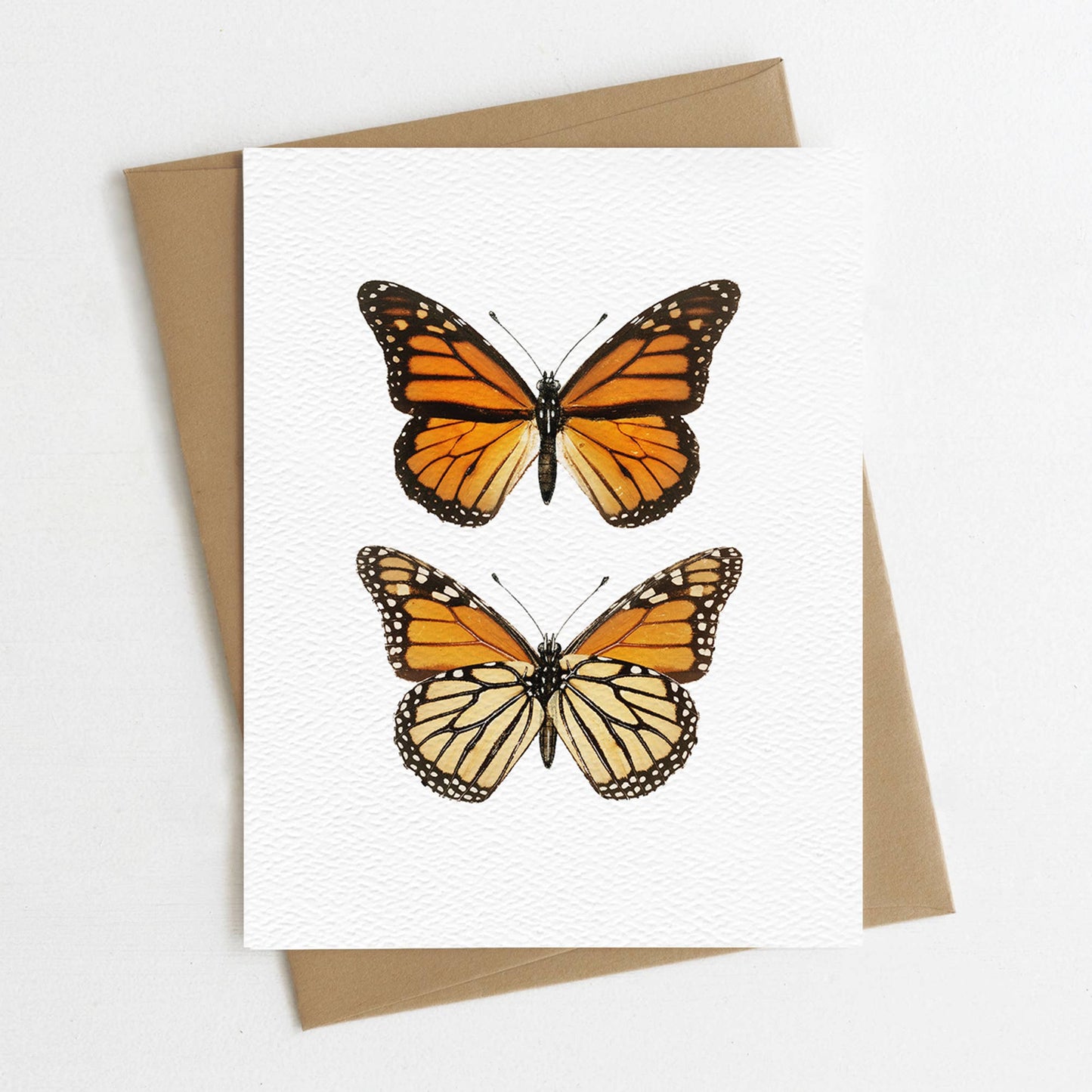 Vintage Monarch Butterfly Card, Nature Greeting Card