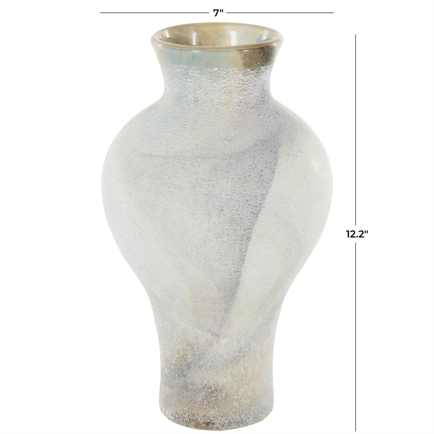 Distressed Frosted 'Marbled' Vase