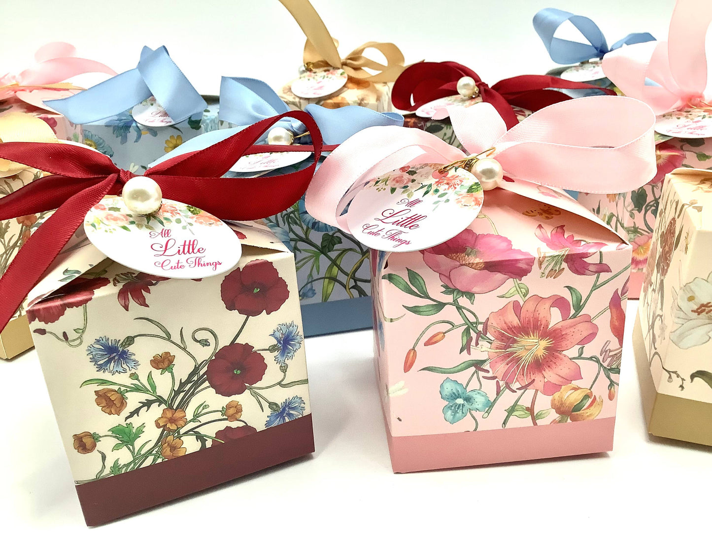 Beautiful Floral Tea Box. Black Tea with Rose Petals Teabag