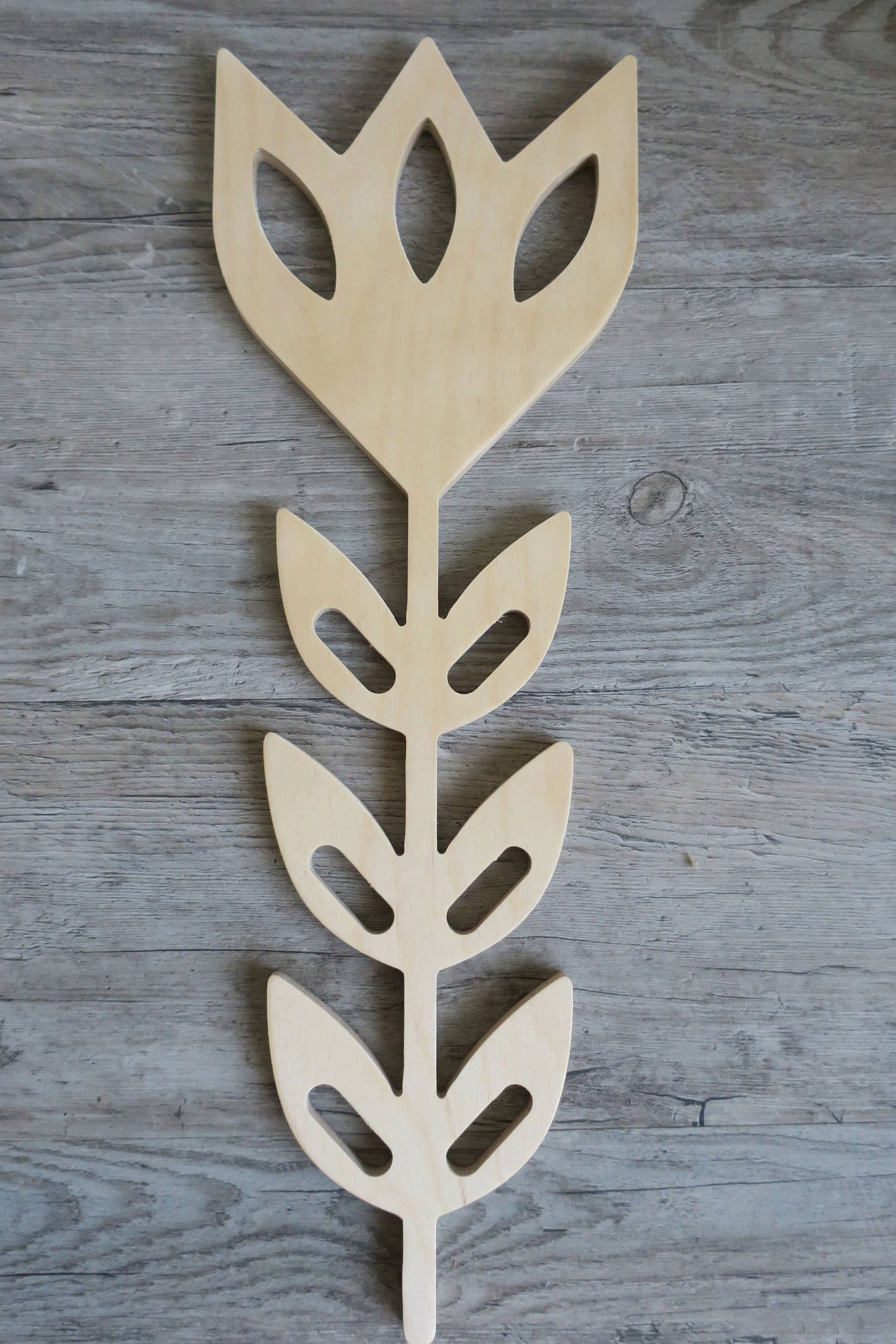 Large wooden Scandinavian folk art flowers wall decor