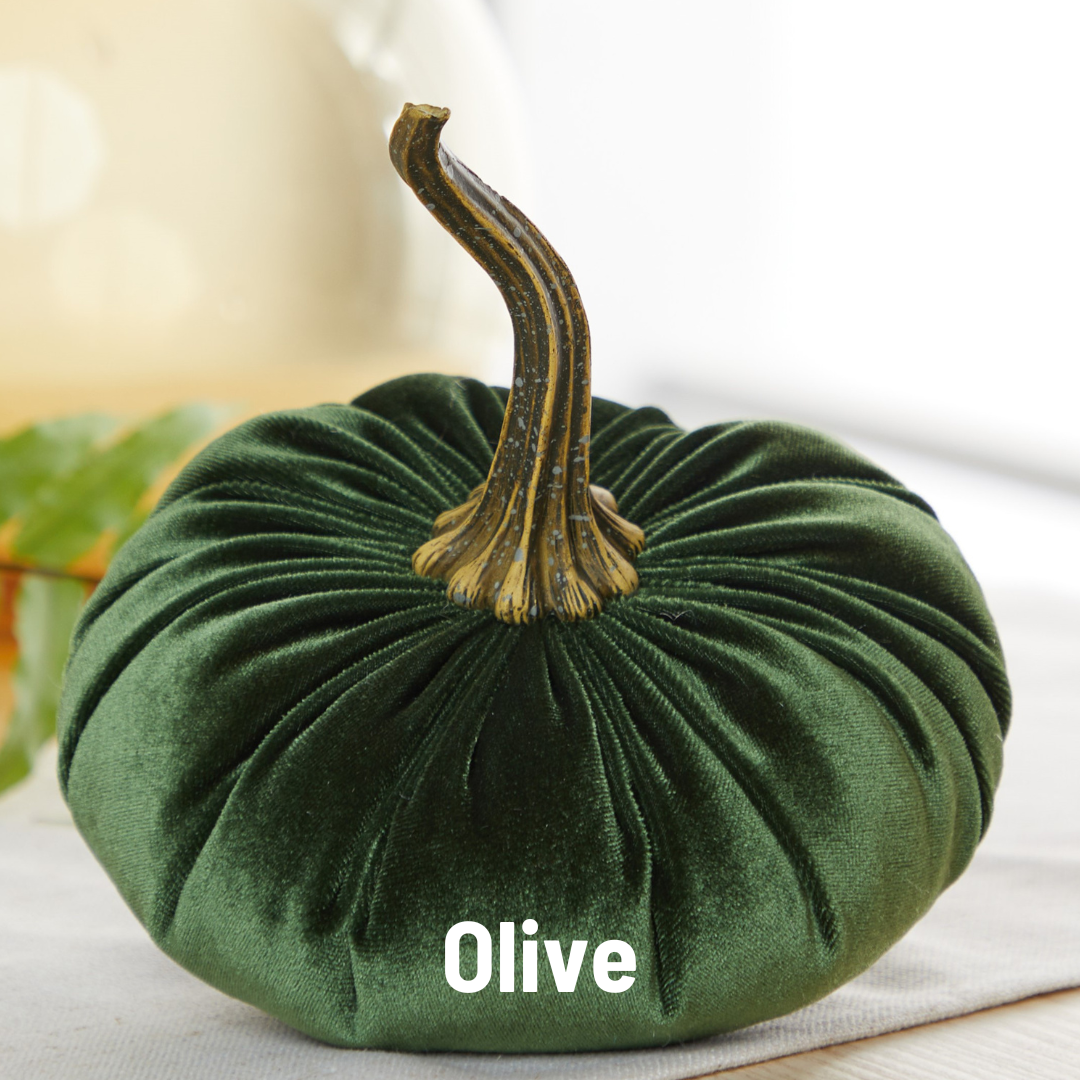 Pumpkin Large Velvet, Fall Decor, Shelf Sitter, Tablescape