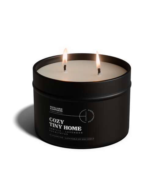 Cozy Tiny Home Candle 10.6 oz – Lavender, Vanilla & Eucalyptus