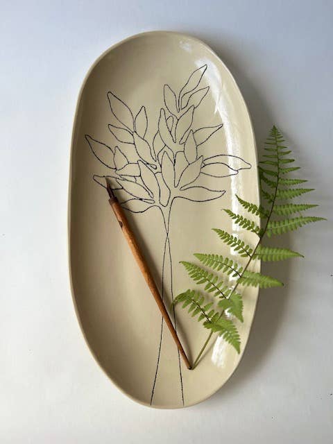 Oval Serving Bowl: Tree Serving Bowl