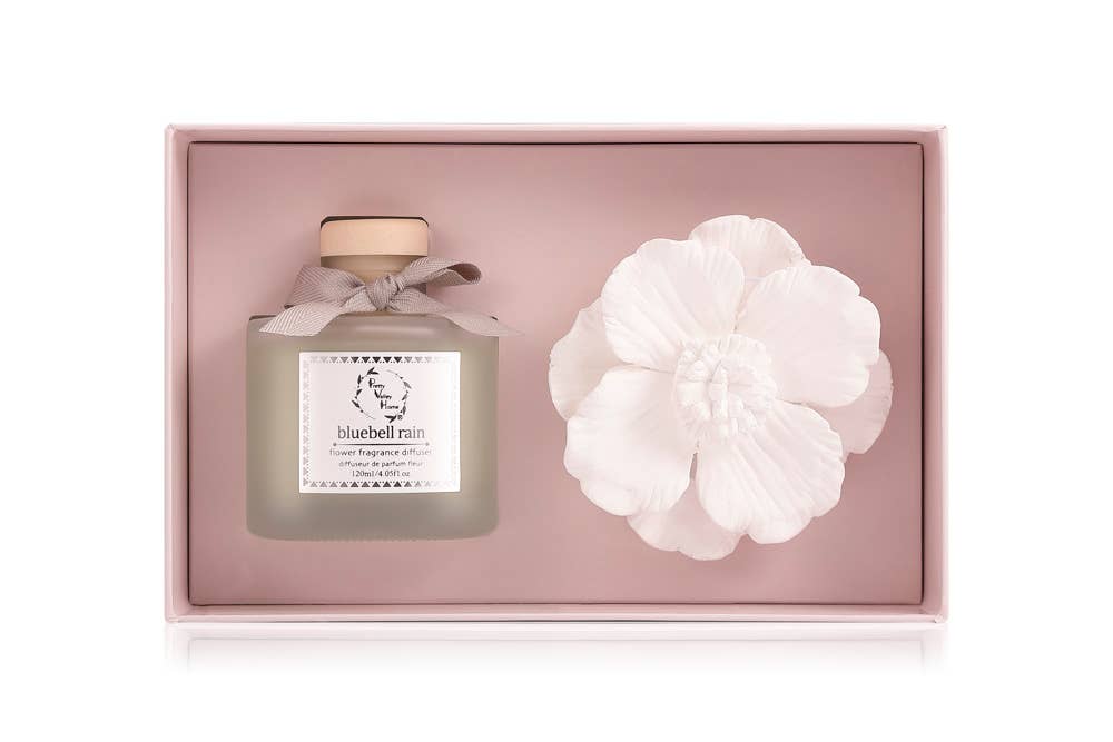 Marigold Ceramic Flower Diffuser Gift Set - Bluebell Rain
