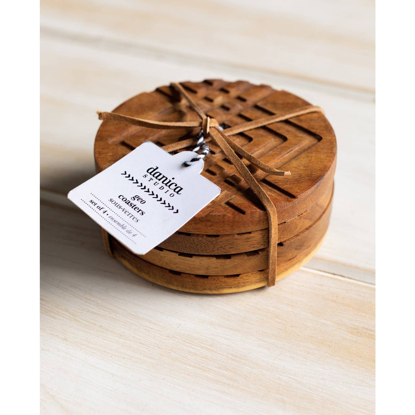 Danica Studio Facet Geo Coaster Set of 4
