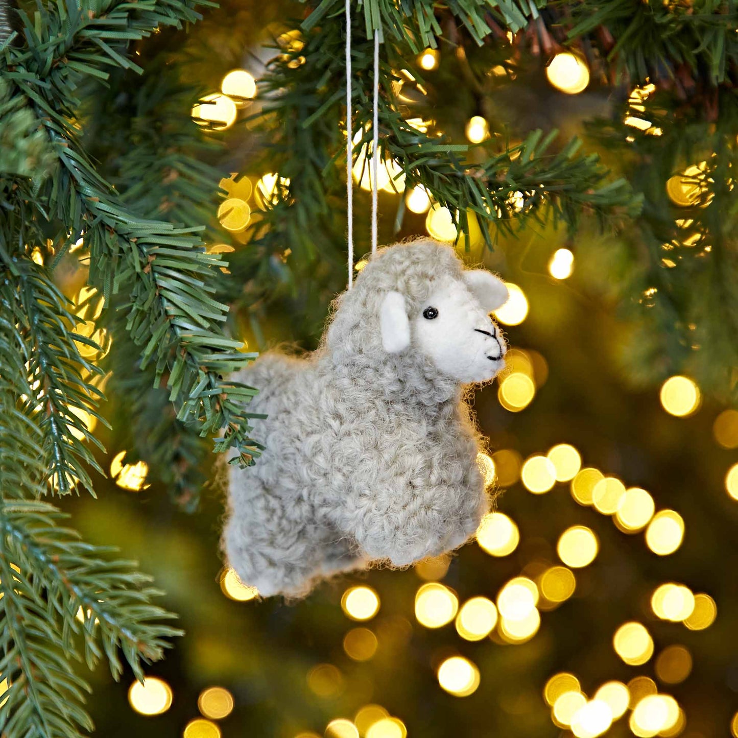 Felt Sheep Christmas Decoration