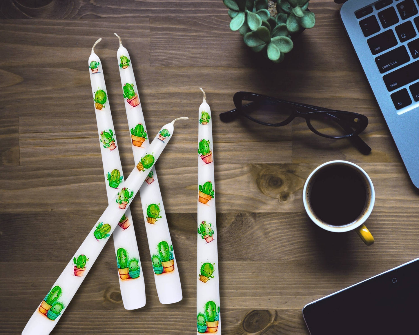 Southwest Succulent Taper Candles Home Decor and Gifts