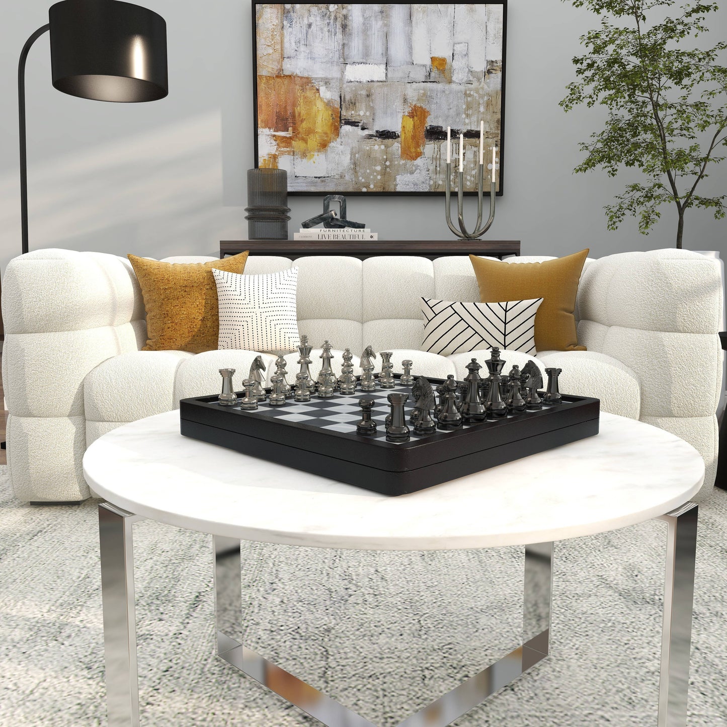 Traditional Black Aluminum Metal Game Set