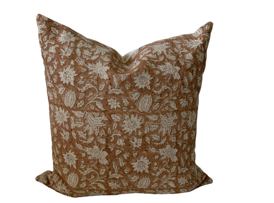 Selah Brown Floral Pillow