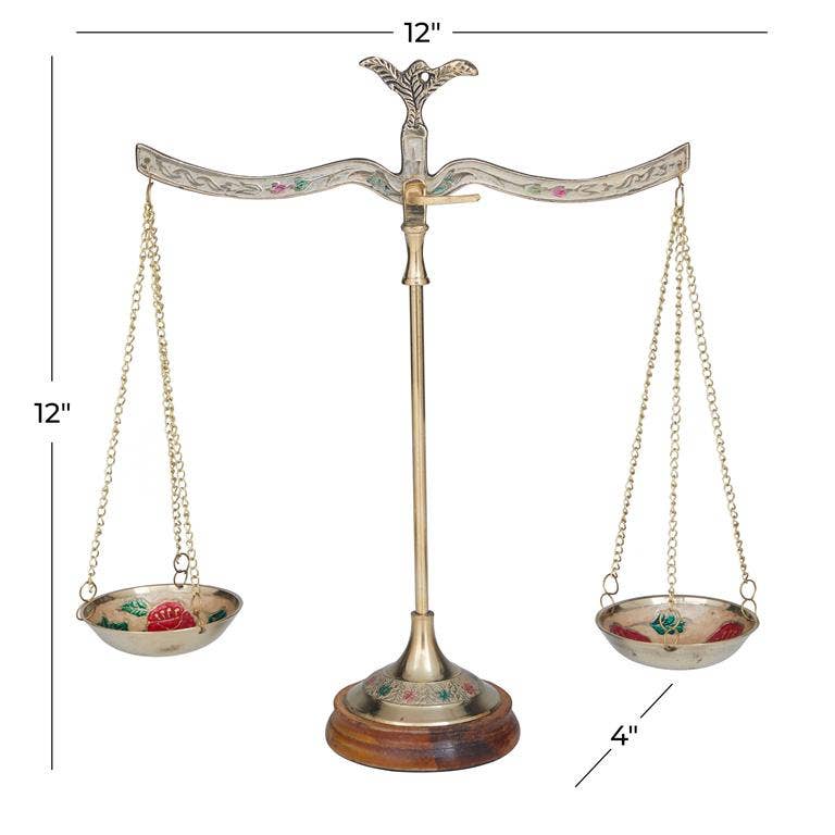 A-30651: BRASS SCALE 12"W, 12"H