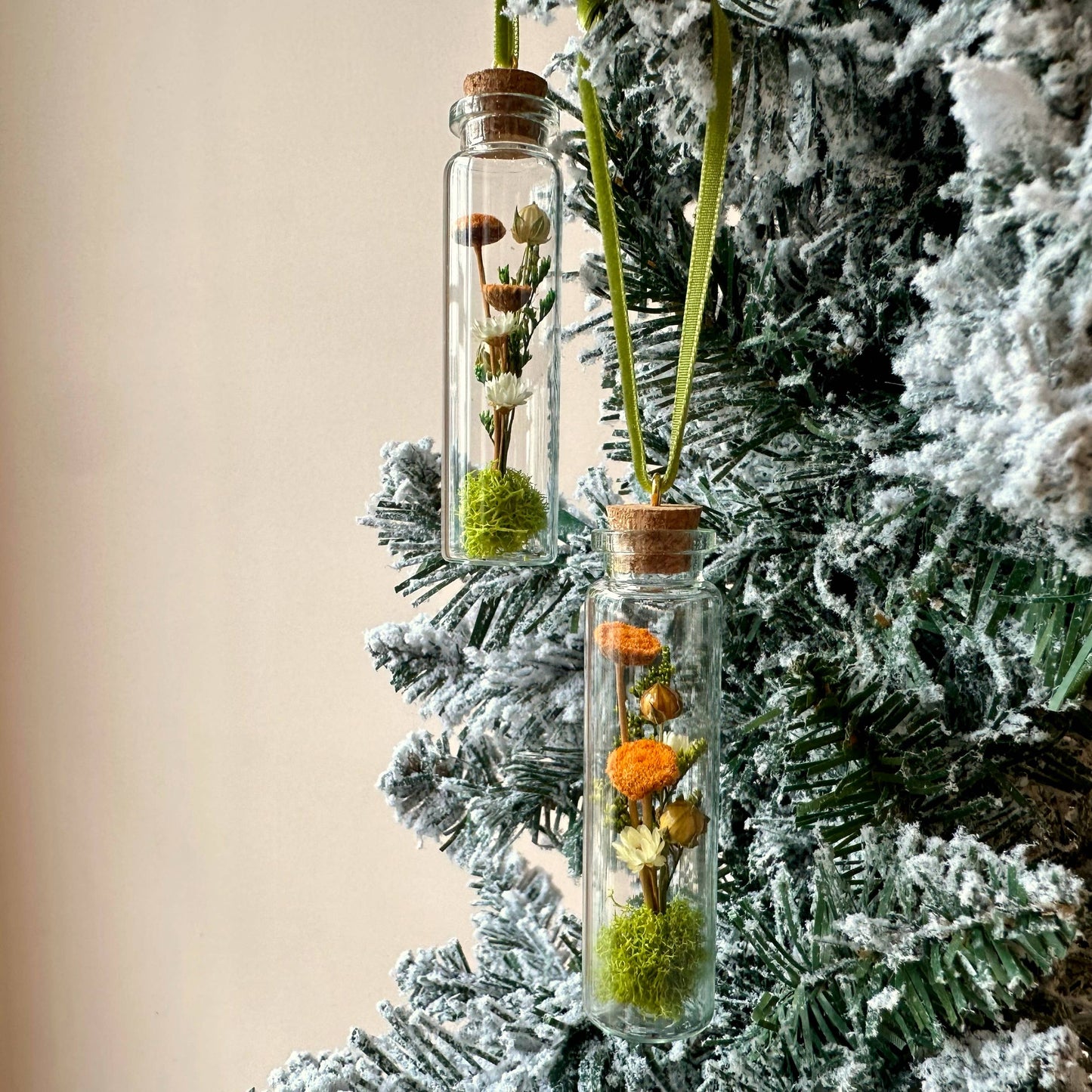 Mix Wildflower Terrarium Christmas Ornament Curiosity Jar