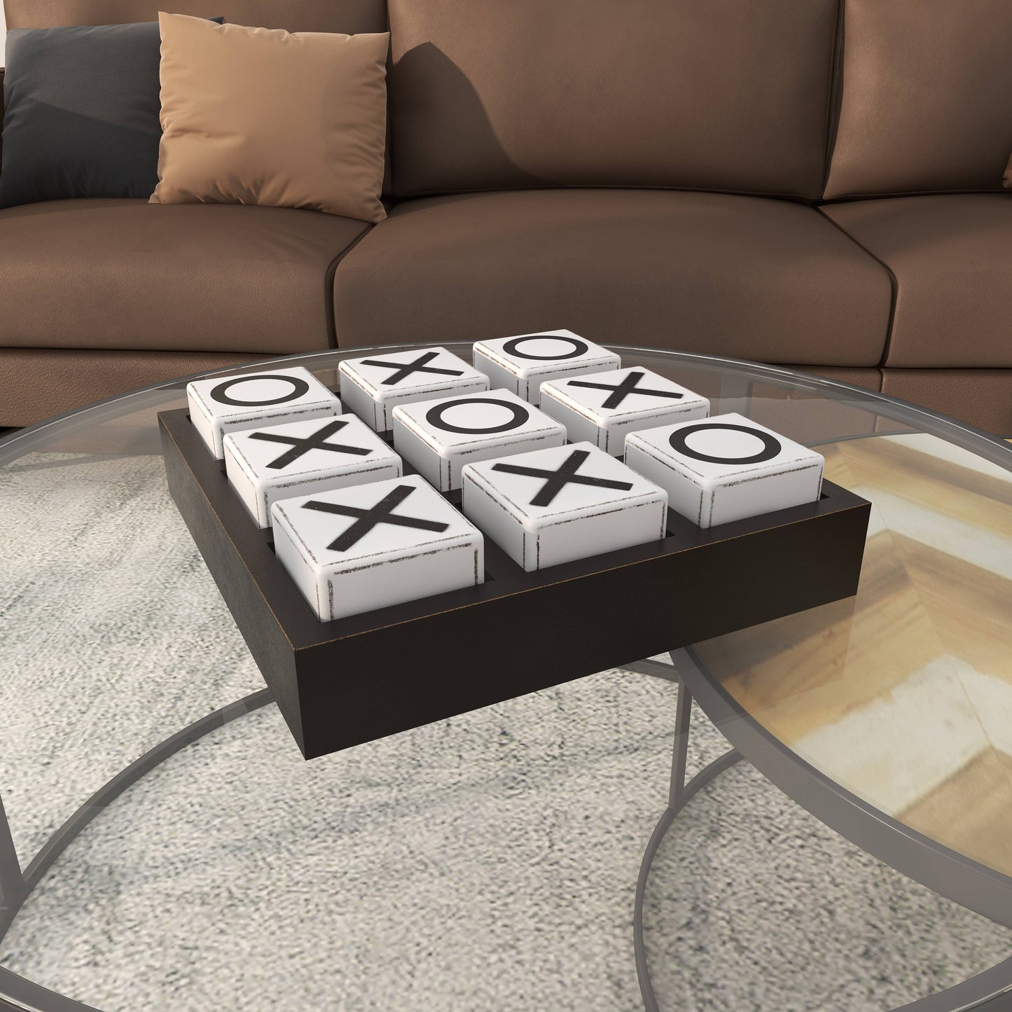Traditional Black Wooden Game Set