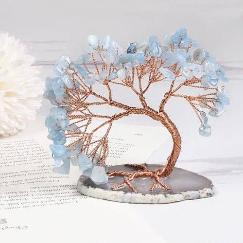 Aquamarine Stone Tree