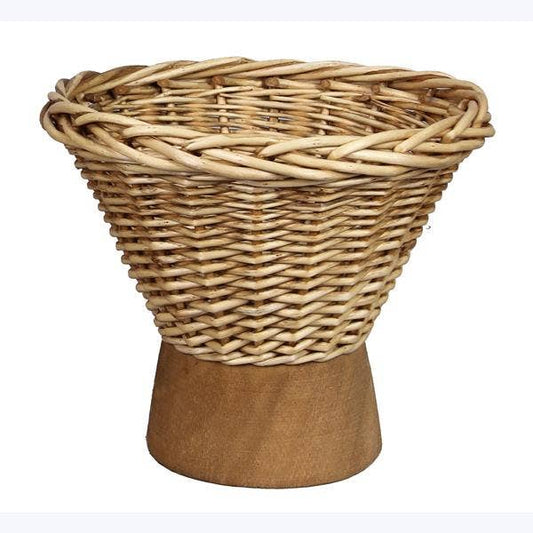 Seagrass Tabletop Decor Bowl On Pedestal