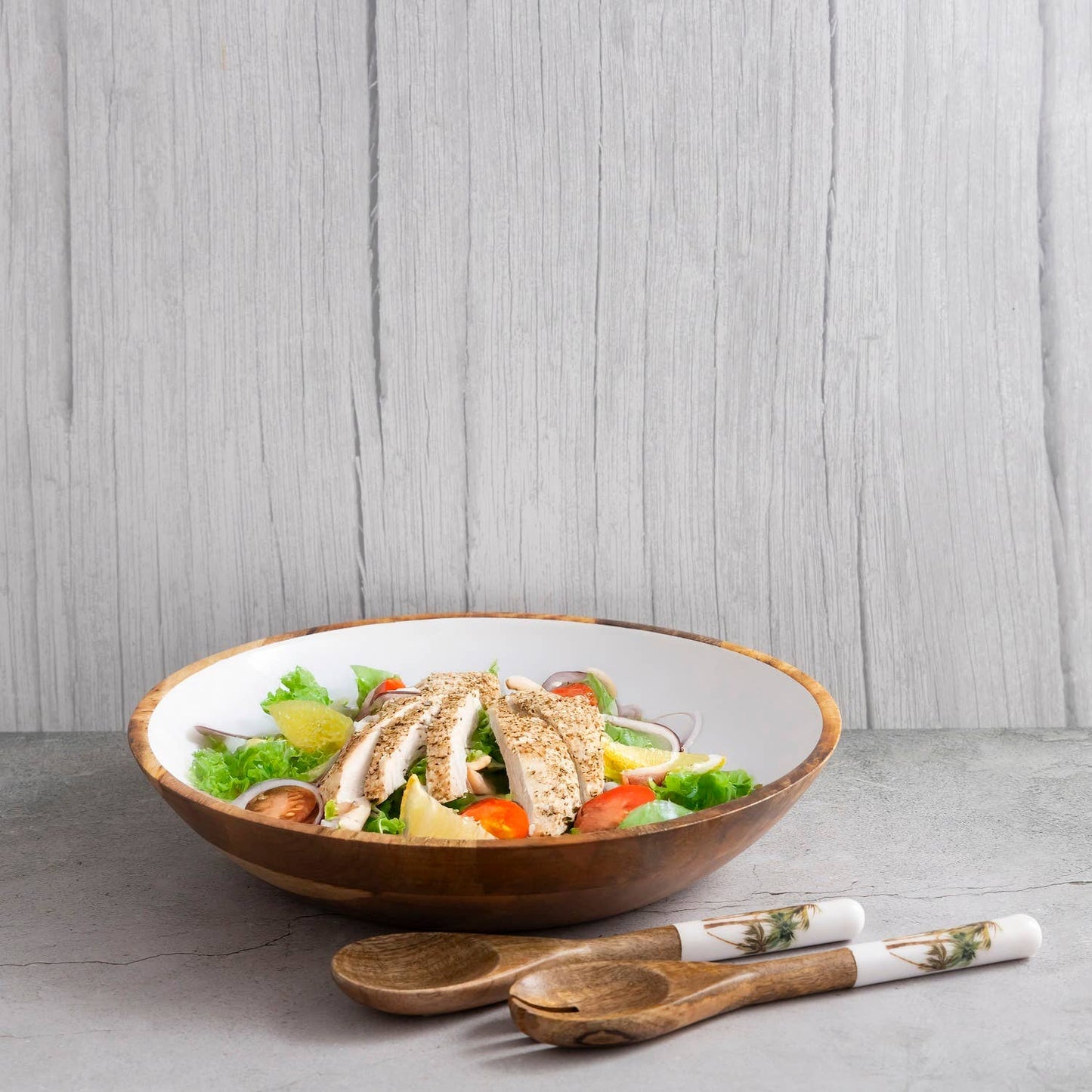 Mango Wood Large Round Bowl