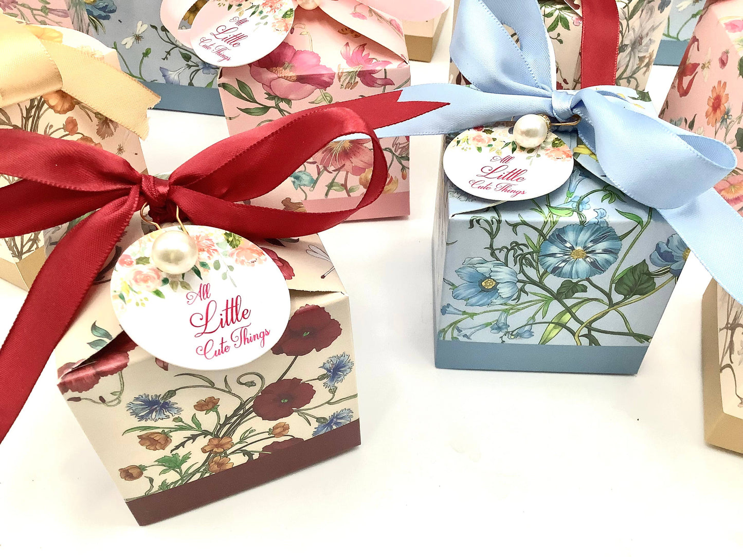 Beautiful Floral Tea Box. Black Tea with Rose Petals Teabag