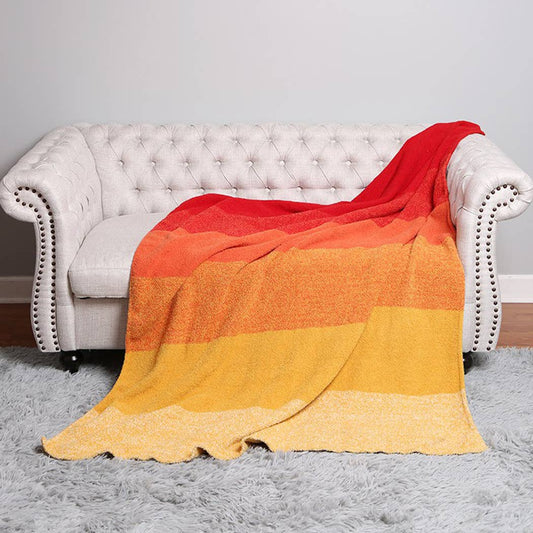 Sun Colorblock Luxury Soft Throw Blanket