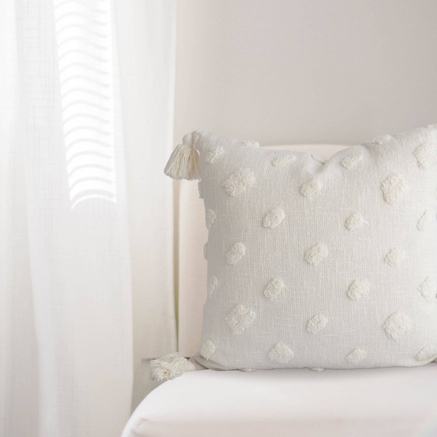Lillee Polka Dot Shag Pillow