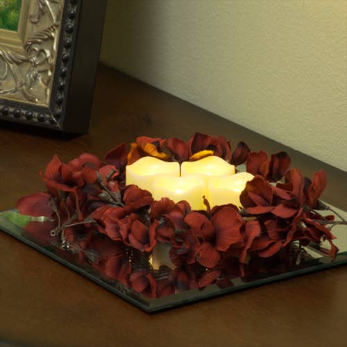 Flameless Resin LED Tea Light Candles with Timer 4-Pack