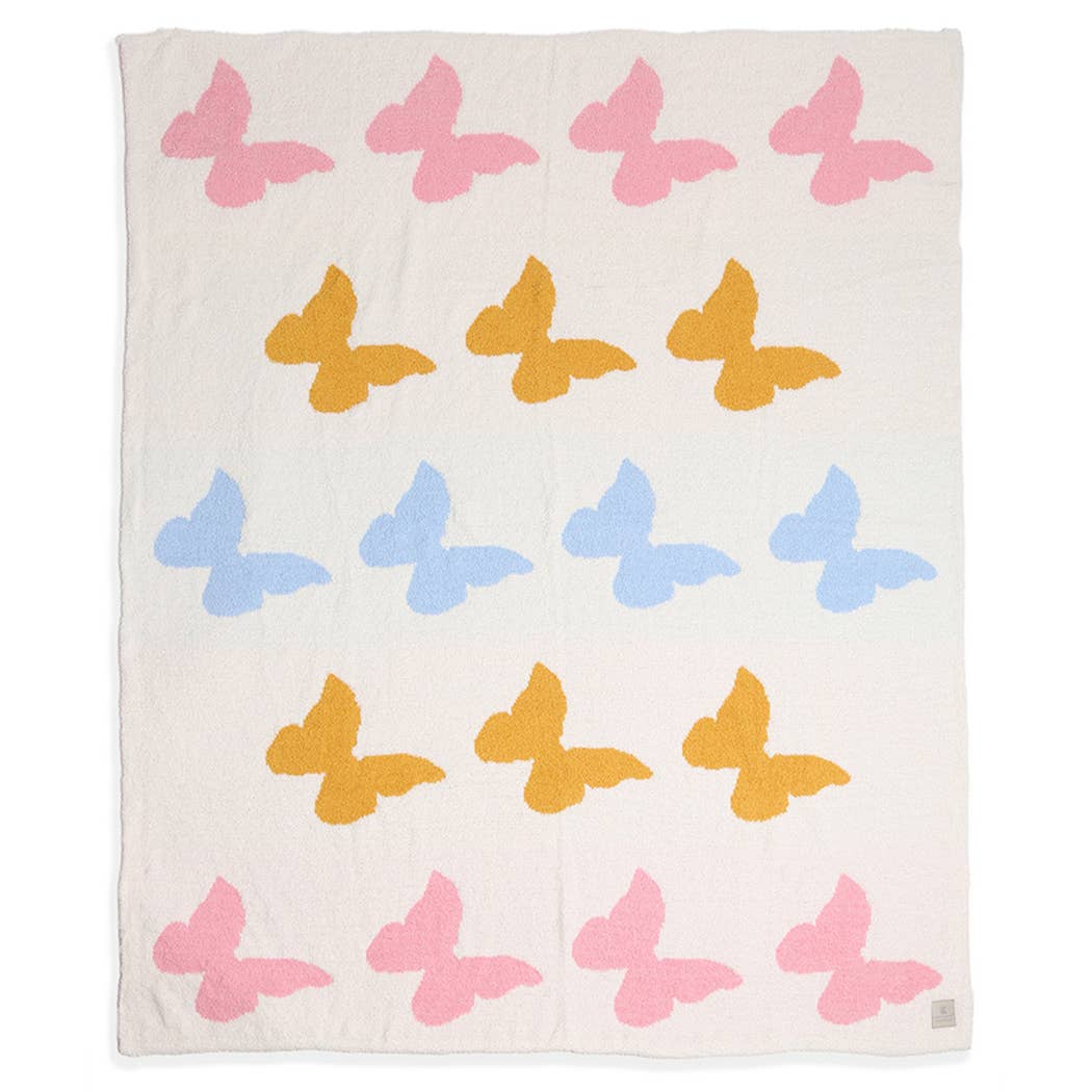 Butterfly OR Horse Print Cozy Soft Throw Blanket