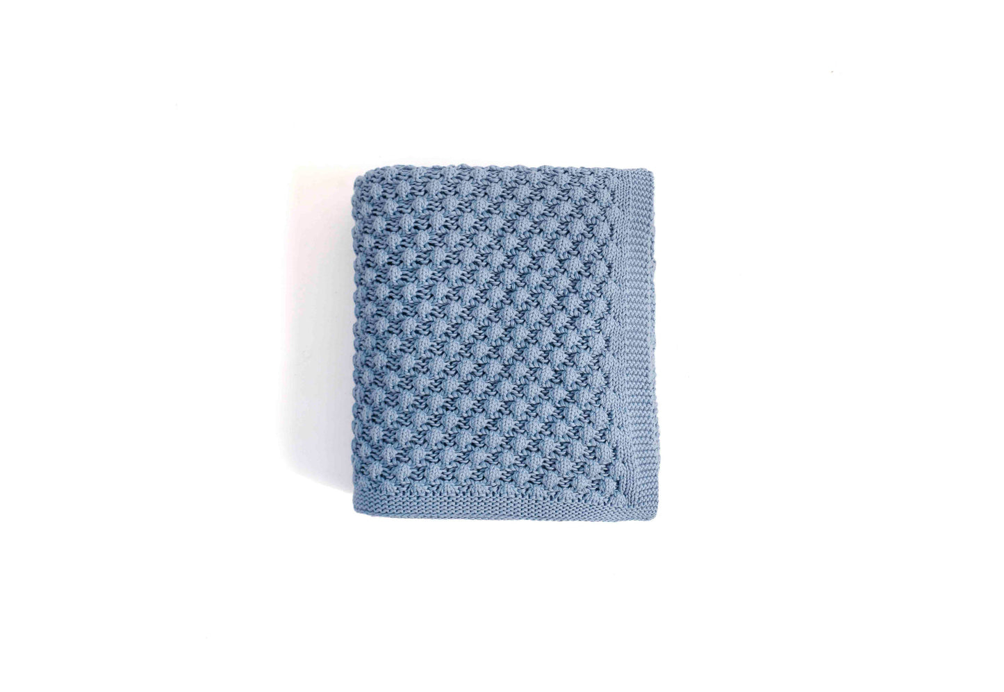 Popcorn Cotton Knitted Throw Blanket