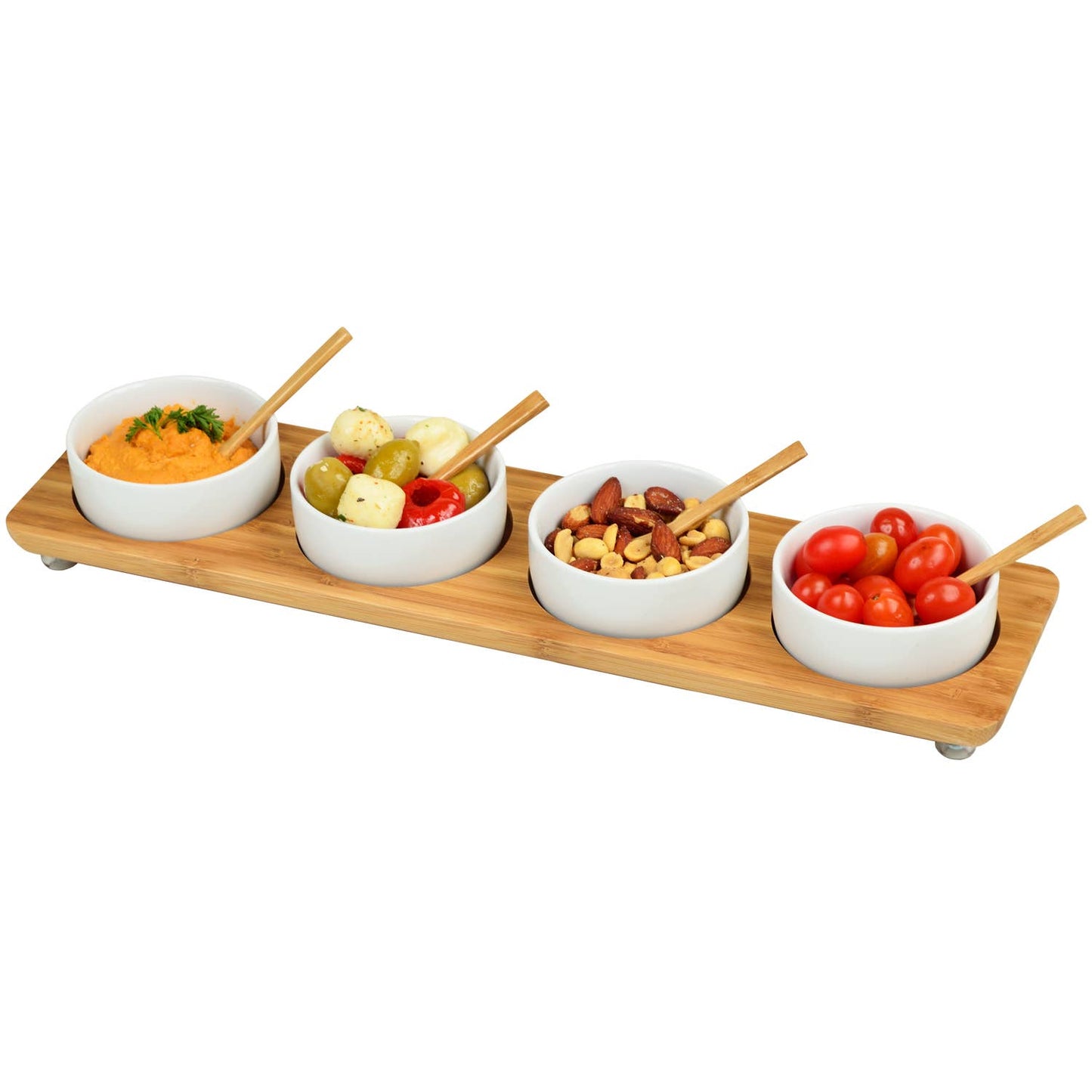 Four Bowl in Line Serving Platter