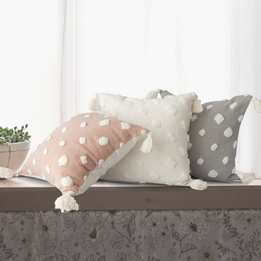 Lillee Polka Dot Shag Pillow
