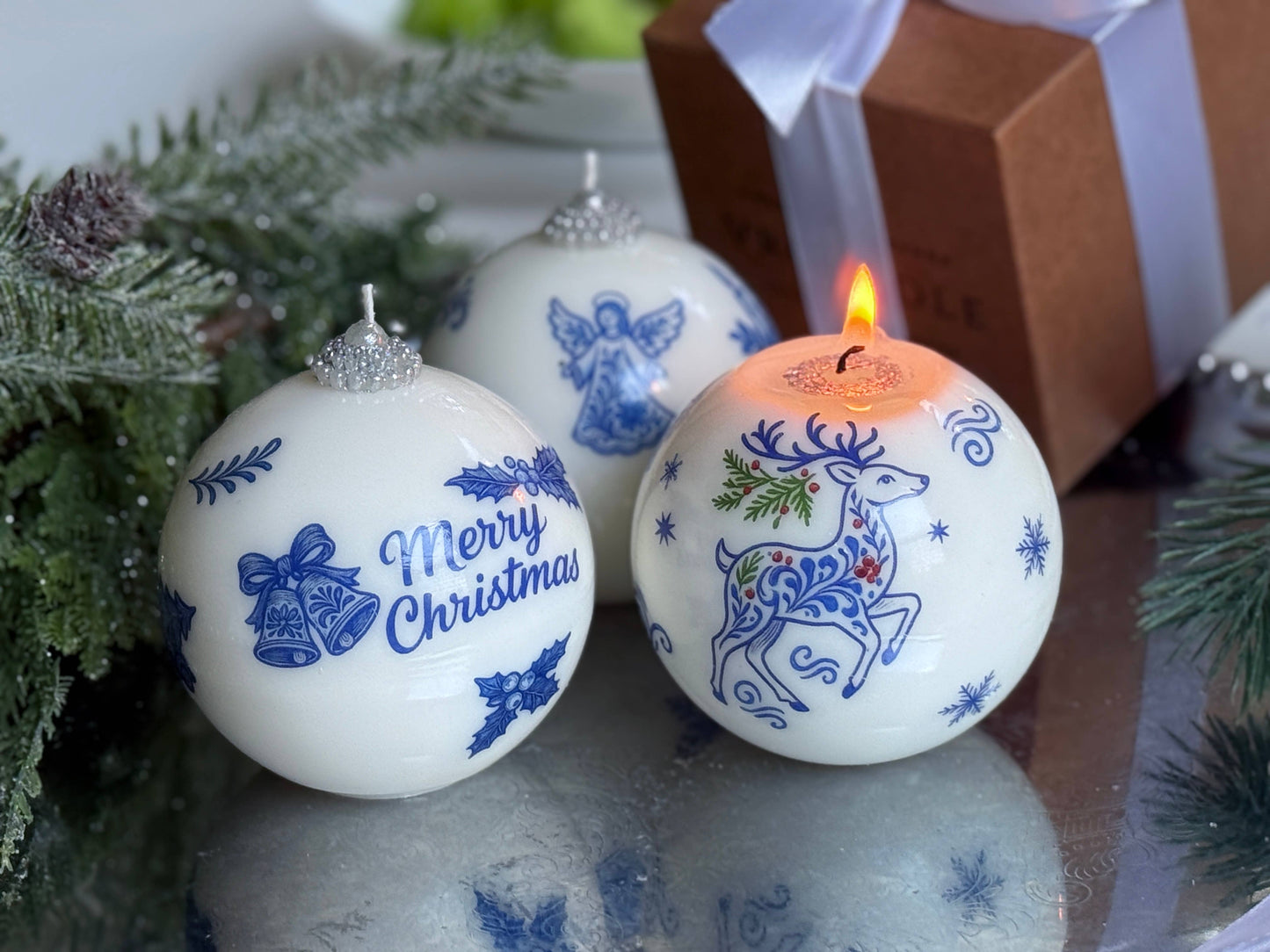Christmas candle in Gift Box - 1pc | Unique Holiday Xmas